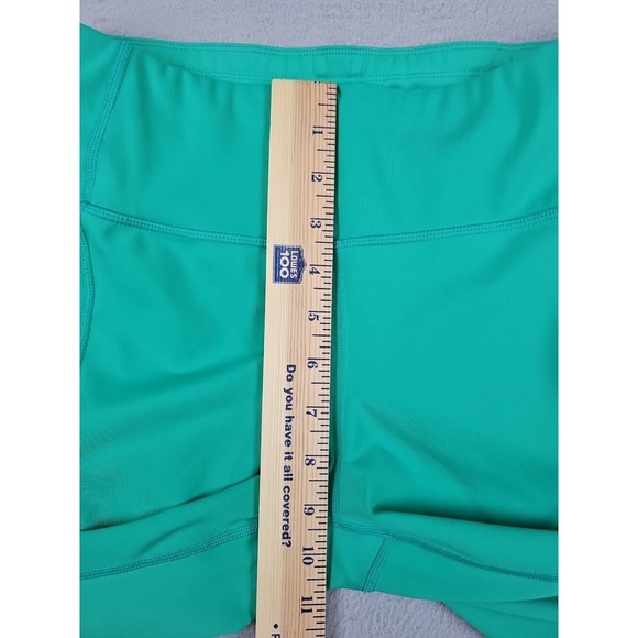 Athleta Active Contender Laser Cut 7/8 Leggings Size Medium Jade Green 445901-03 - Picture 4 of 10